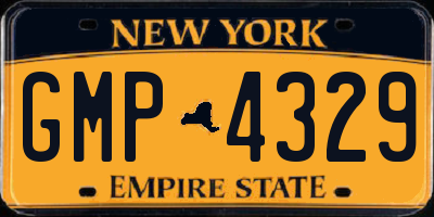 NY license plate GMP4329