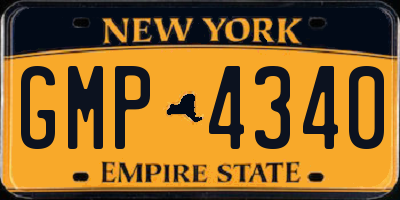 NY license plate GMP4340