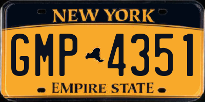 NY license plate GMP4351
