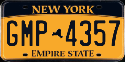 NY license plate GMP4357