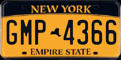 NY license plate GMP4366