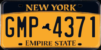 NY license plate GMP4371