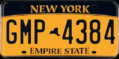 NY license plate GMP4384