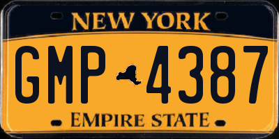 NY license plate GMP4387