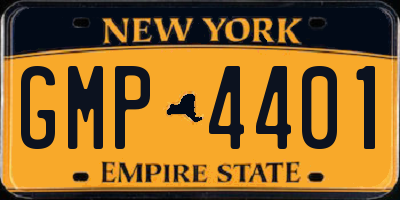 NY license plate GMP4401