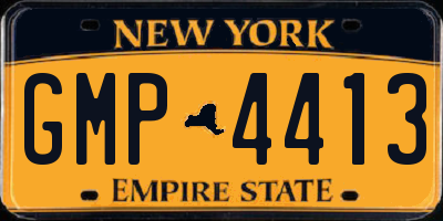 NY license plate GMP4413