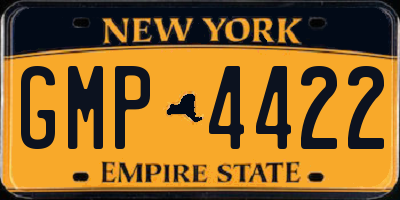 NY license plate GMP4422