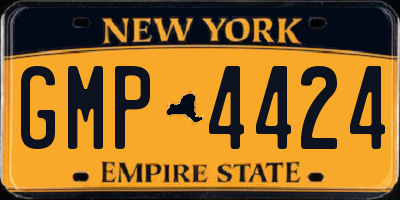 NY license plate GMP4424