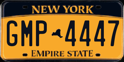NY license plate GMP4447