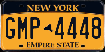 NY license plate GMP4448