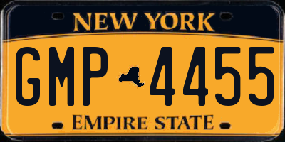 NY license plate GMP4455