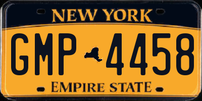 NY license plate GMP4458