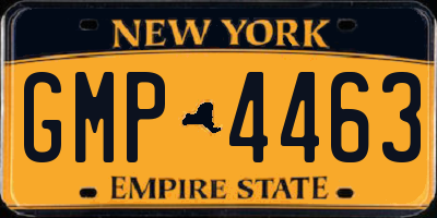 NY license plate GMP4463
