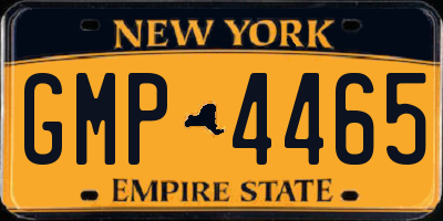 NY license plate GMP4465