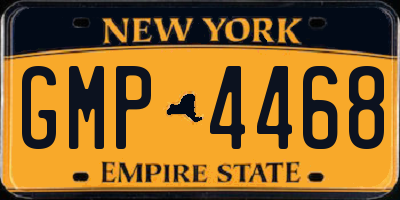 NY license plate GMP4468
