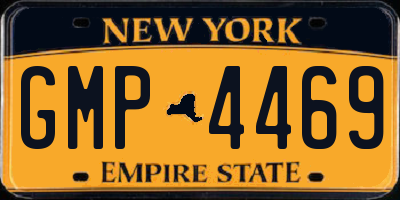 NY license plate GMP4469