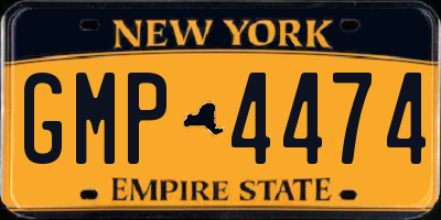 NY license plate GMP4474