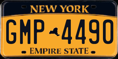 NY license plate GMP4490