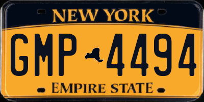 NY license plate GMP4494