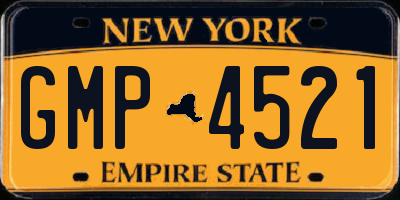 NY license plate GMP4521