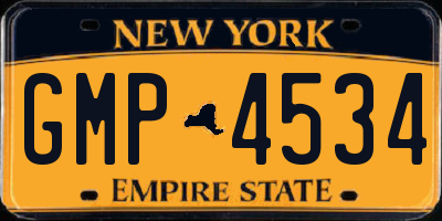 NY license plate GMP4534