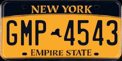 NY license plate GMP4543