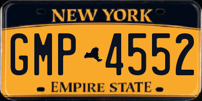 NY license plate GMP4552