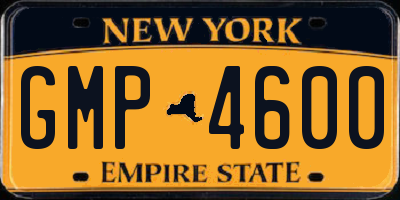 NY license plate GMP4600