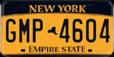 NY license plate GMP4604