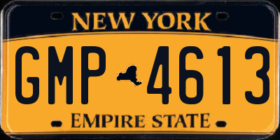 NY license plate GMP4613