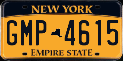 NY license plate GMP4615