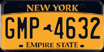 NY license plate GMP4632