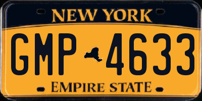 NY license plate GMP4633