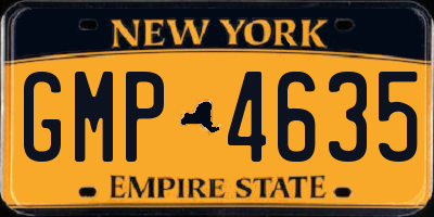 NY license plate GMP4635