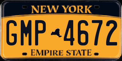 NY license plate GMP4672