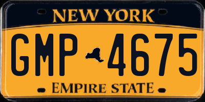 NY license plate GMP4675