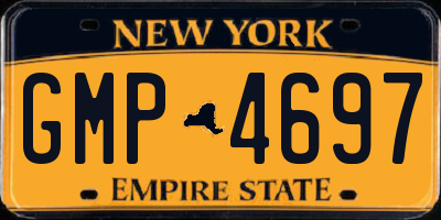 NY license plate GMP4697
