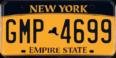 NY license plate GMP4699