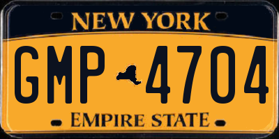 NY license plate GMP4704