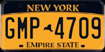 NY license plate GMP4709