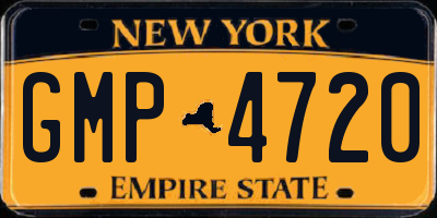 NY license plate GMP4720