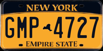 NY license plate GMP4727