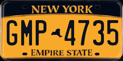 NY license plate GMP4735