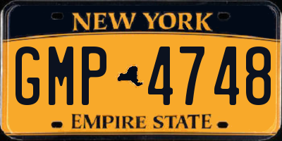 NY license plate GMP4748