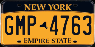 NY license plate GMP4763