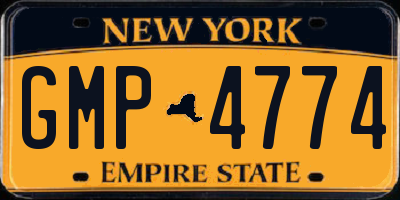 NY license plate GMP4774