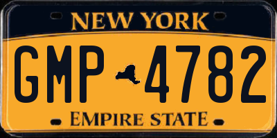 NY license plate GMP4782