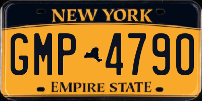 NY license plate GMP4790