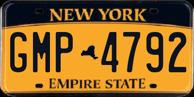 NY license plate GMP4792