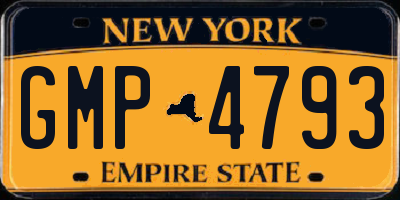 NY license plate GMP4793
